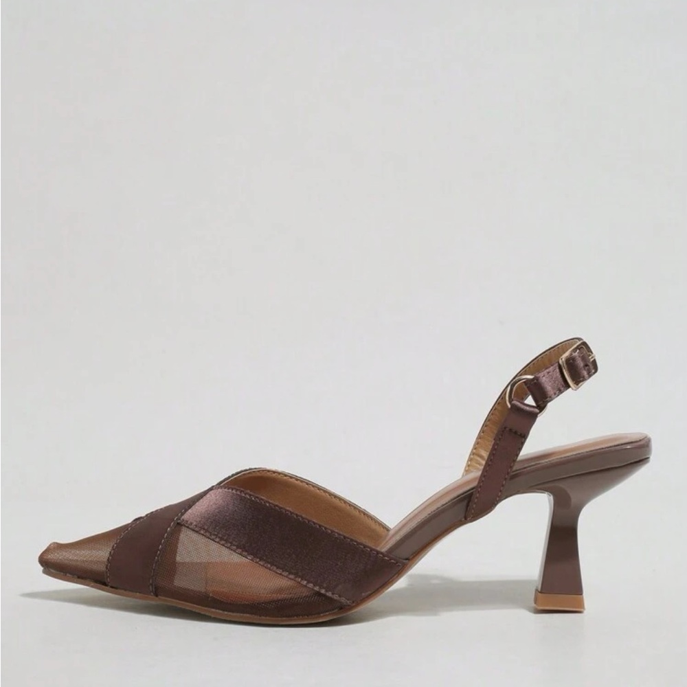 Elegant Brown Slingback Heels